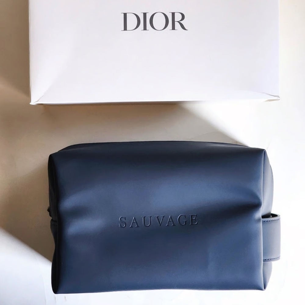 Dior Navy Blue Sauvage Pouch